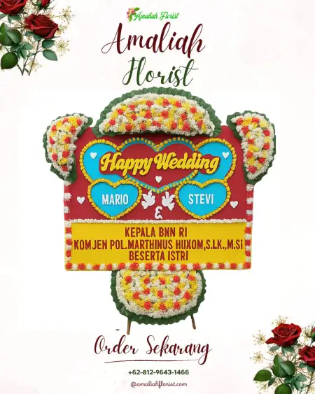 Papan Bunga Pernikahan Terlaya